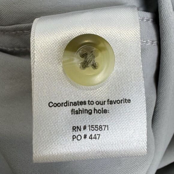 PONCHO The Grey Fox Short Sleeve Button Up Shirt Small Magnetic Pockets Logo - Picture 9 of 9